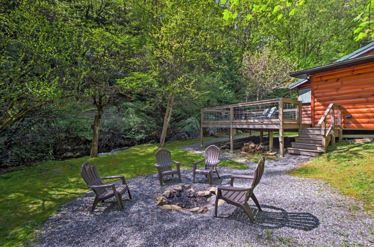 Bryson City Cabin With Fire Pit On Coopers Creek! المظهر الخارجي الصورة